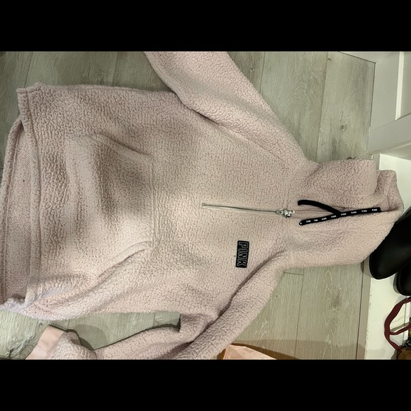 PINK Sherpa hoodie - size small - Picture 1 of 3